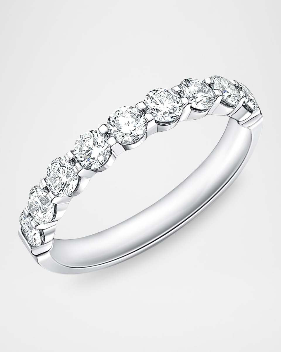 Petite Prong 9-Stone Diamond Band in Platinum